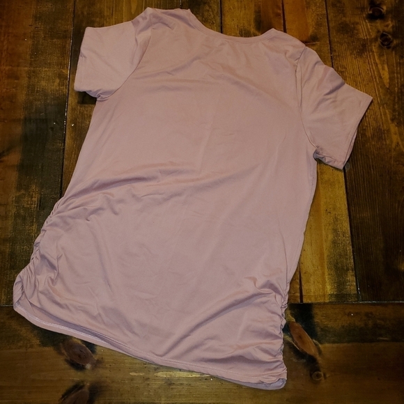 EVCR MATERNITY Mommy to Be tee Ruched sides baby feet XL - Picture 6 of 6